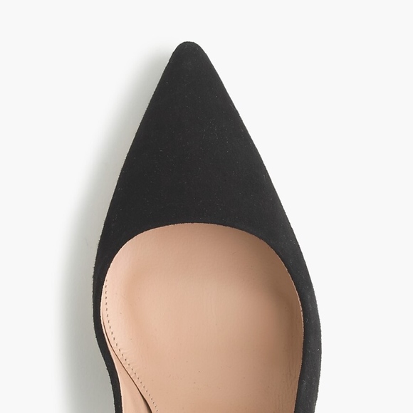 New JCREW Black Elsie Suede Pumps Heels - Picture 4 of 5